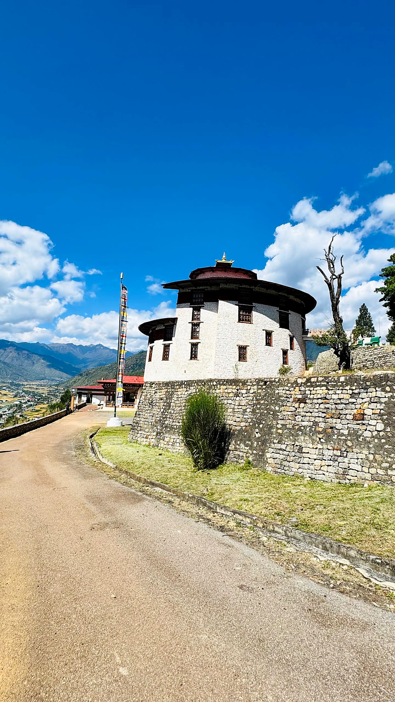 Interior courtyard and galleries of the National Museum in Paro